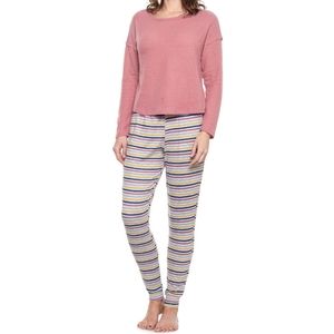 C&C California Waffle Long Sleeves Hacci Shirt and Joggers Women's Pajamas